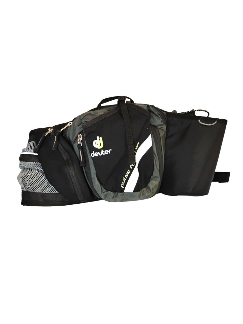 DEUTER Mens L Waist Pack Bag Black Nylon Hiking Bottle Slot